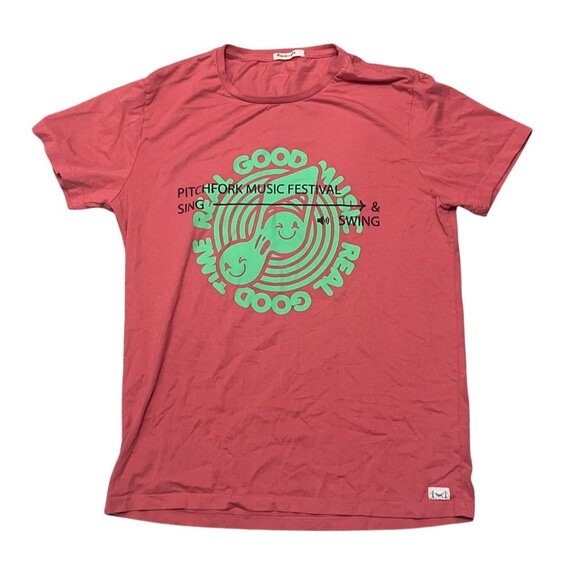 Pitchfork Music Festival Red Graphic T-Shirt By Marine Layer Small - Picture 1 of 7